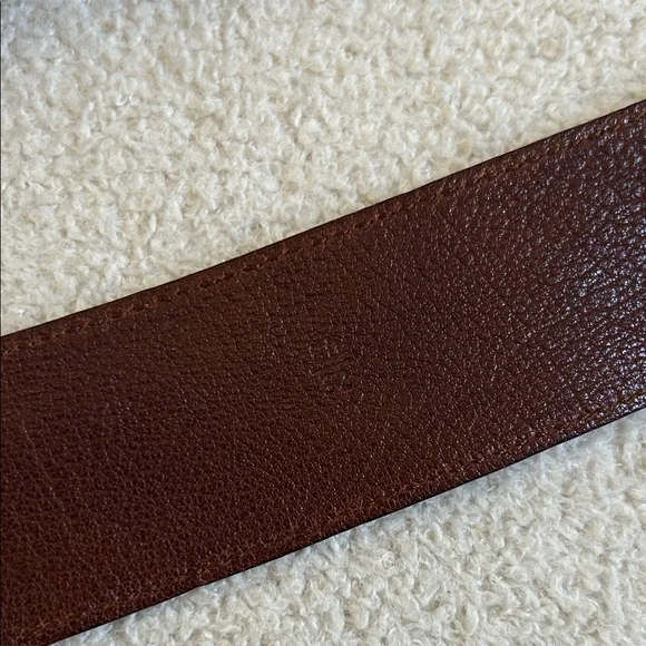 Miu Miu Dark Brown Leather Belt with Silver Buckle - Picture 4 of 4